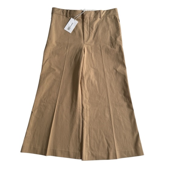 Frame Le Palazzo High Waist Crop Pants Beige Tan Sz 14 Neutral Closet Staple - Picture 2 of 11